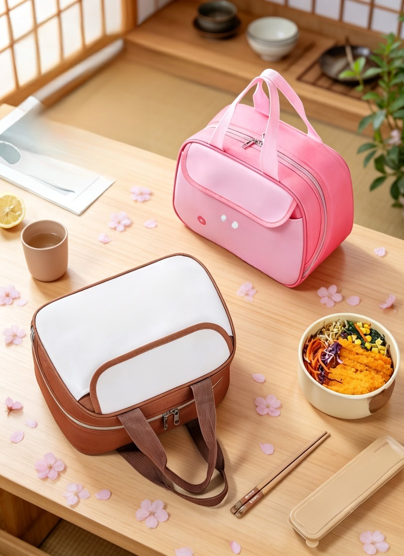 Lunch bag interior showing thermal insulation