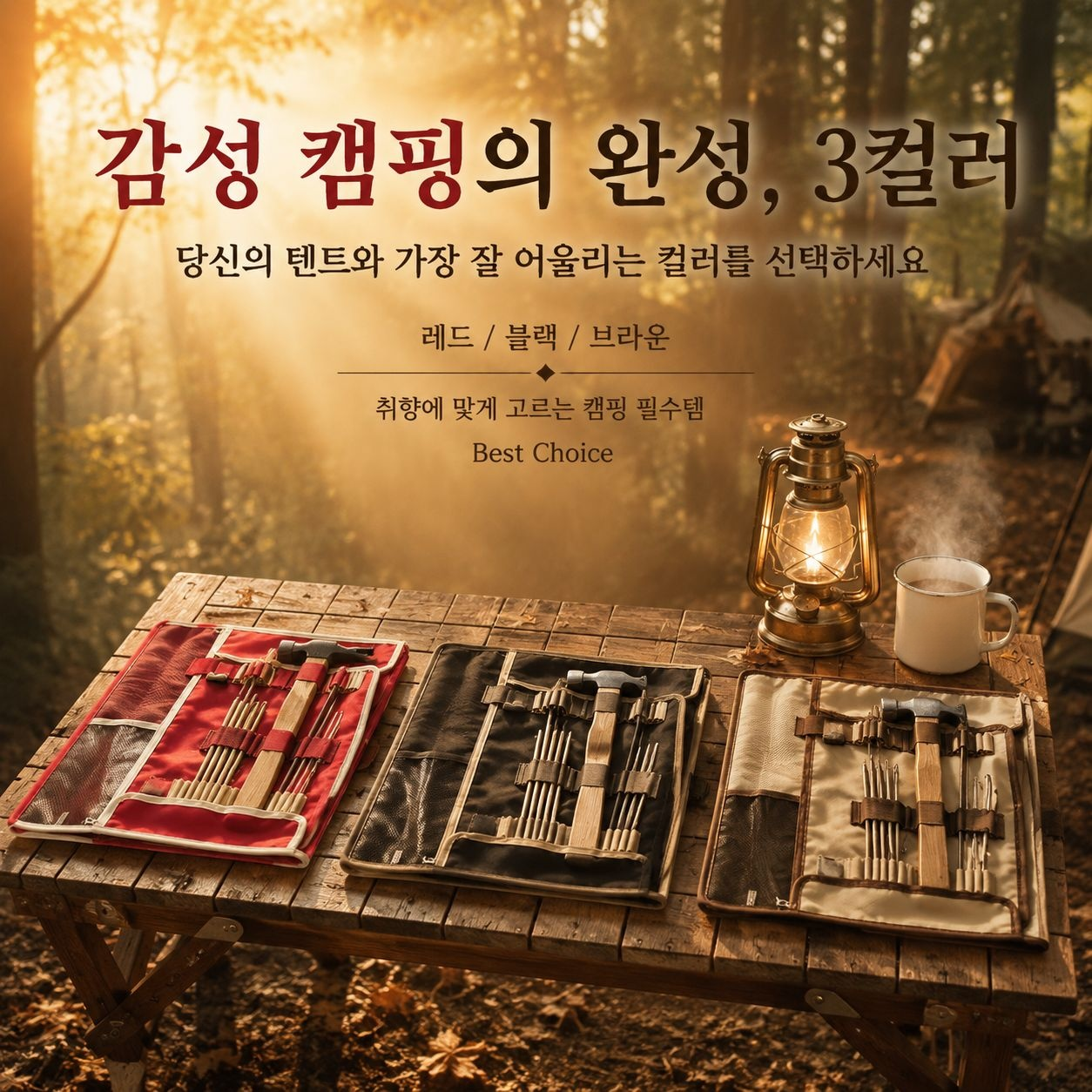 심플 휴대 텐트 네일 수납 가방 캠핑 해머 툴백