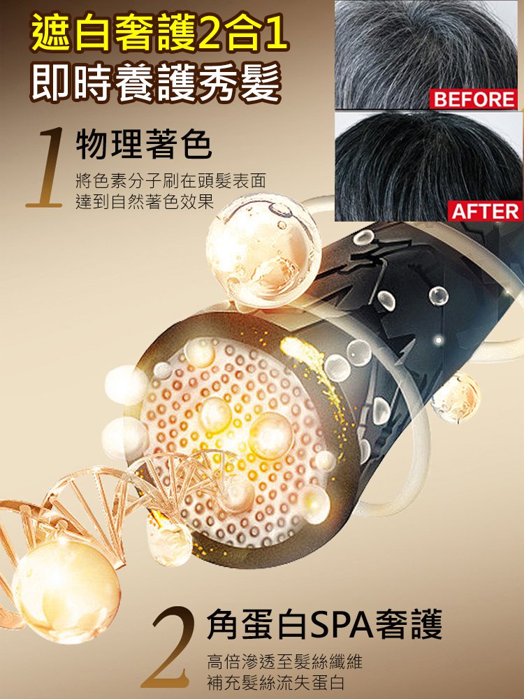 【一梳黑】小金管多勝肽遮白美髮筆