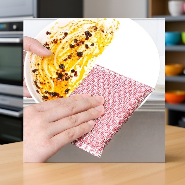 油がつきにくい両面スポンジクロス