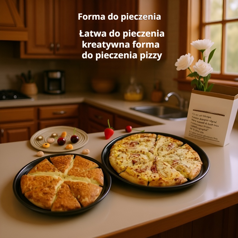 Okrągła nieprzywierająca blacha do pieczenia pizzy