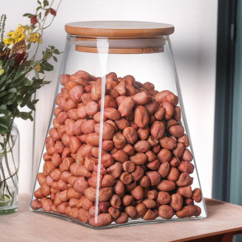주방 유리 밀폐 용기 곡물 차 사탕 저장통 분유 수납통