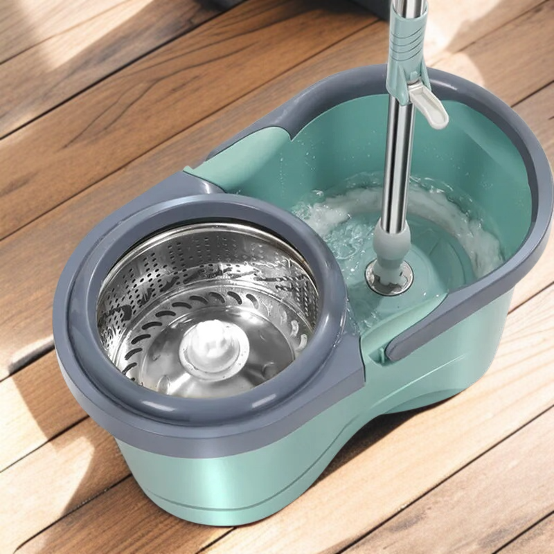 가정용 원터치 전자동 회전 밀대 손세탁 밀대통 게으름뱅이 밀대통 탈수 세트