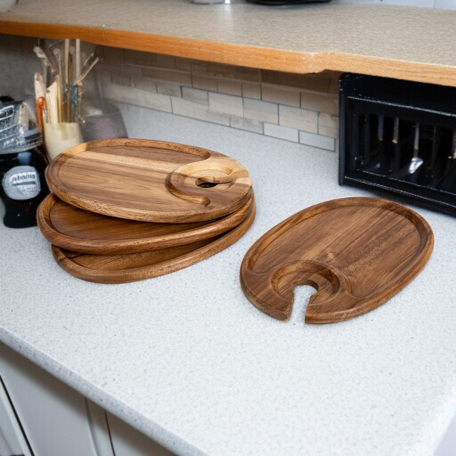 おしゃれな木製シャンパングラスホルダー