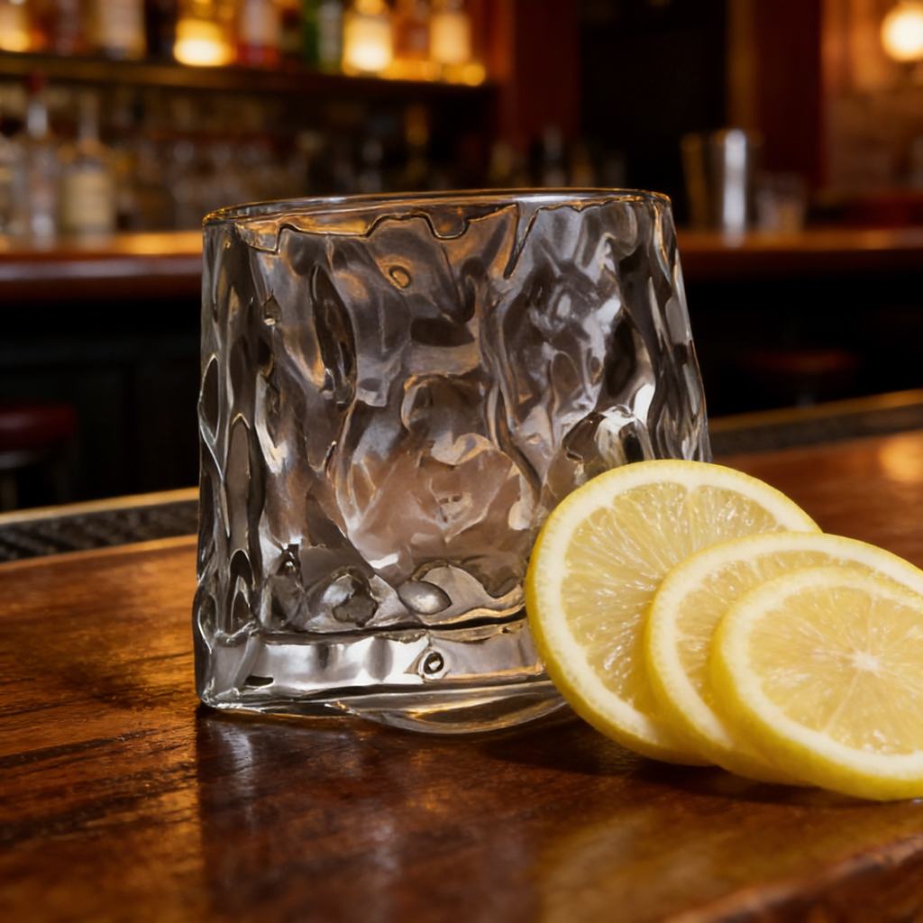 Drehendes Whiskyglas