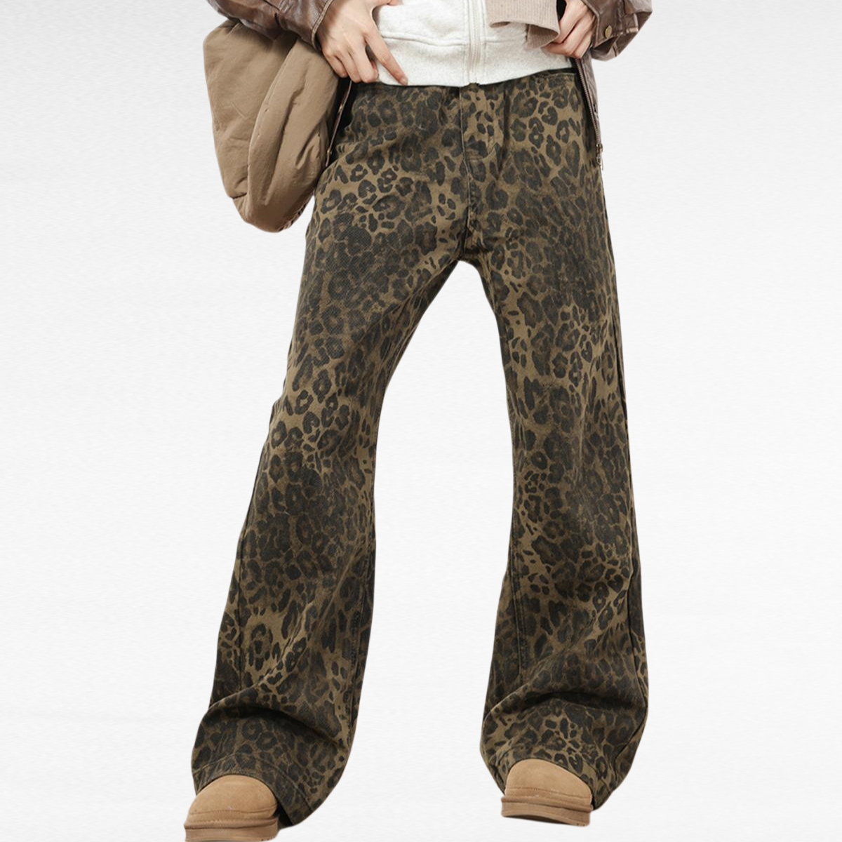 休閒牛仔直筒褲