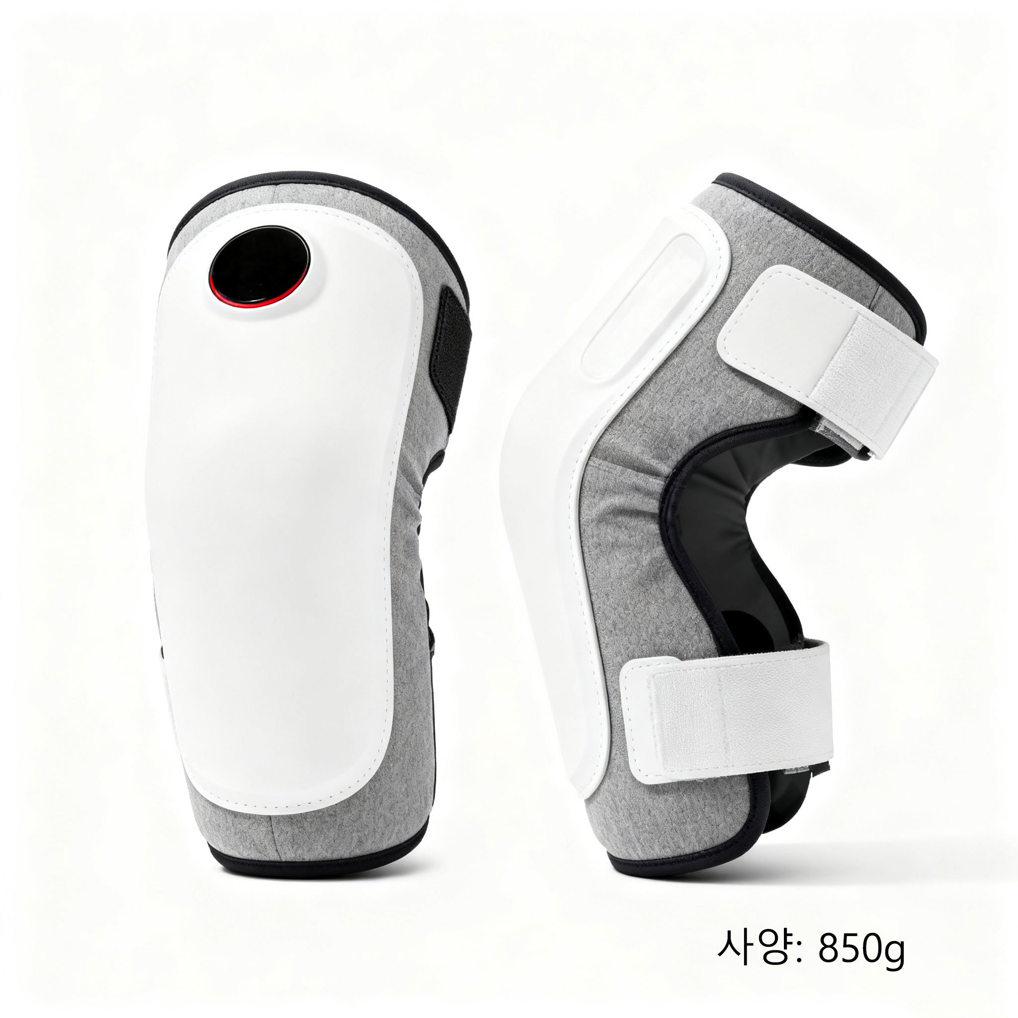 무릎 마사지기 착용 모습