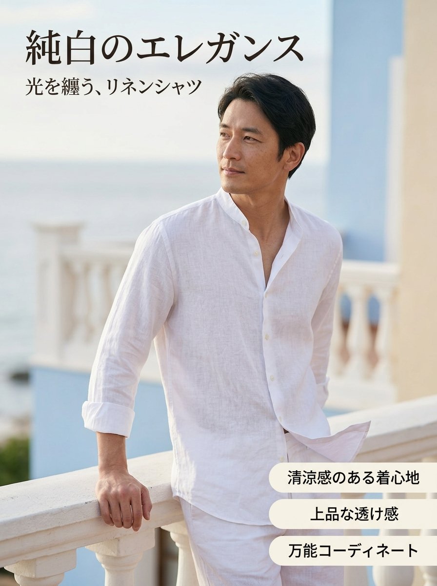 メンズ高級ビジネスリネンシャツ フレンチラグジュアリー柔らかく快適な春シャツ