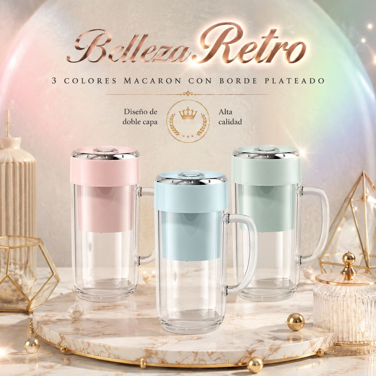 Nueva mini batidora portátil de jugos tamaño pequeño