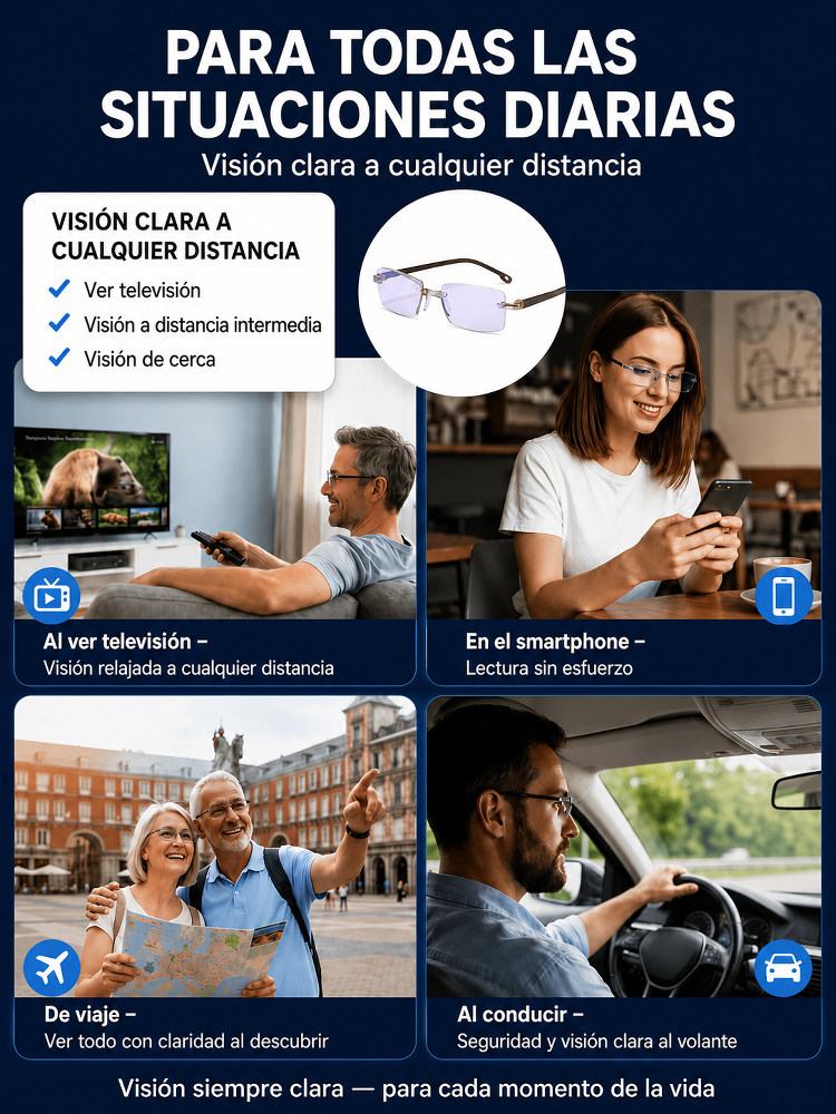 【Sin necesidad de examen de la vista】 Óptica de Jena - Lentes con enfoque automático