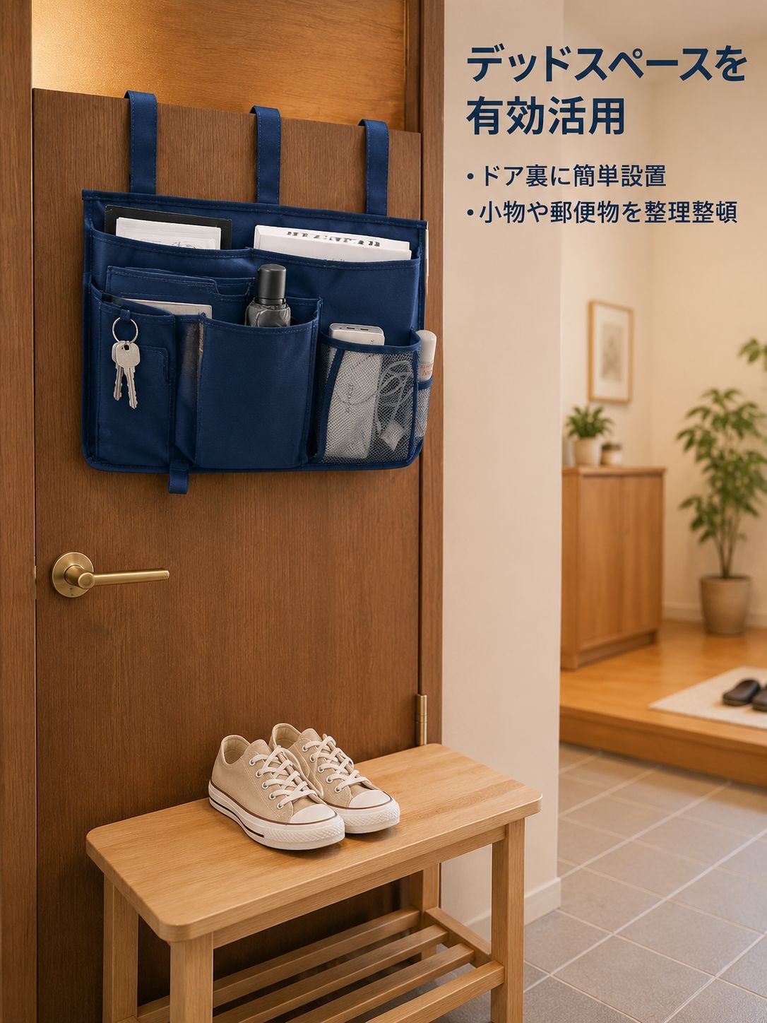 学生寮向けの壁掛け式収納バッグとバスケット。携帯電話収納バッグ、ベッドサイドやドアに取り付ける布製収納バッグなど。