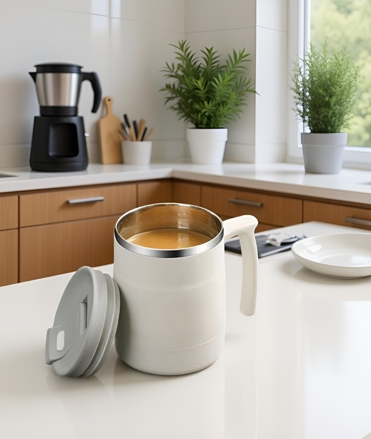 세련된 디자인의 커피 머그