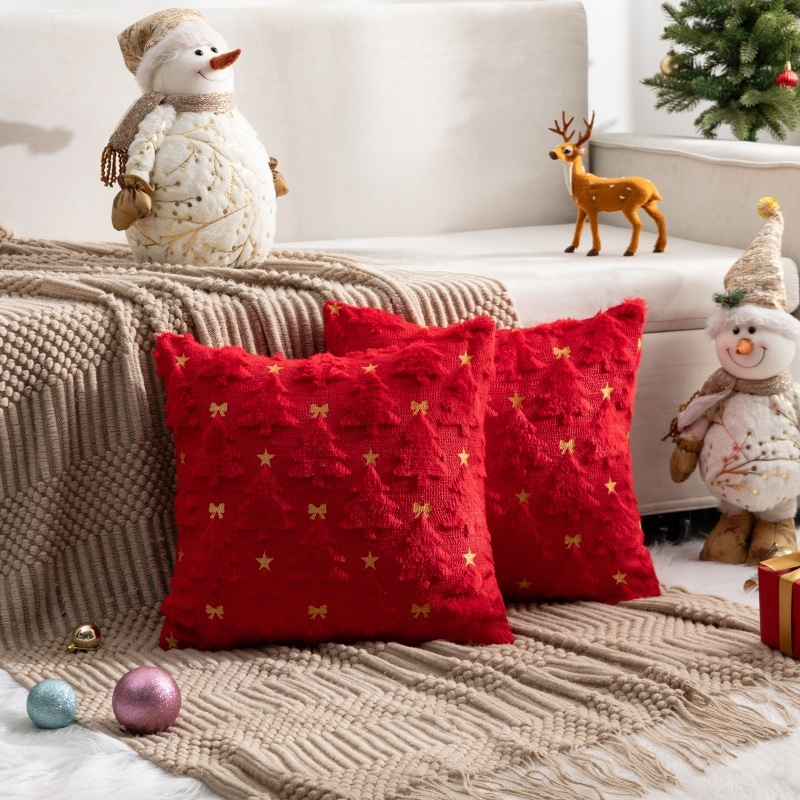 ホリデーシーズンの装飾用枕カバー