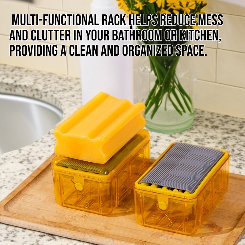 Soap for lathering and draining storage rack