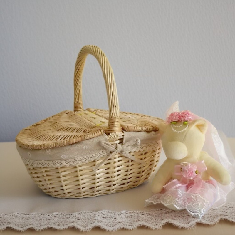 커다란 라탄 피크닉 바구니