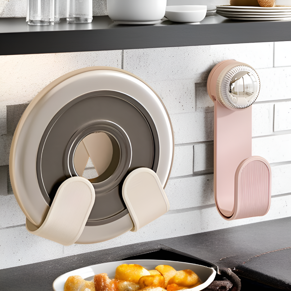 가정용 다기능 흡착식 냄비뚜껑 수납 선반 벽걸이형