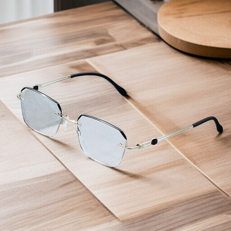 高精細無縁老眼鏡・ブルーライト防止・変色対応