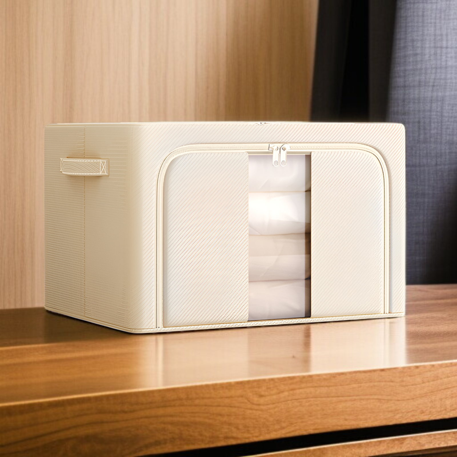 収納ボックス 家庭用ワードローブ 衣類収納ボックス オックスフォード布 衣類折りたたみ収納バッグ 大容量 キルト収納キャビネット