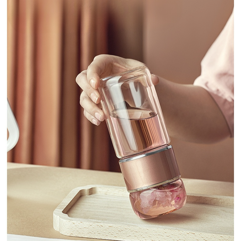 Tea Separation Double-Layer Glass Cup