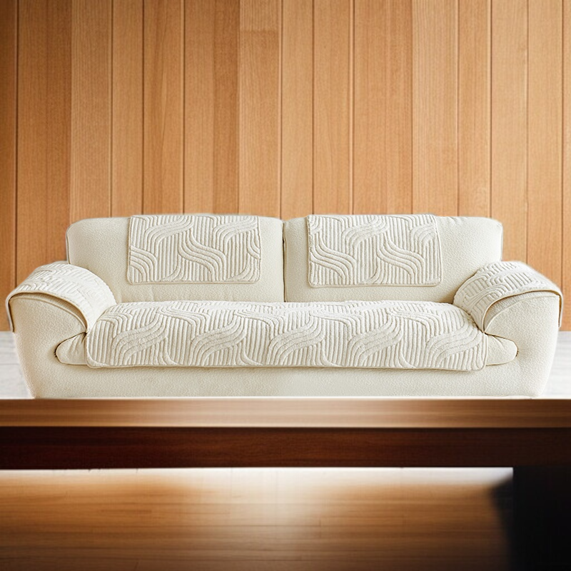 家庭用コットンベルベットソファシート 滑り止め・通気性 背もたれ滑り止め粒子設計