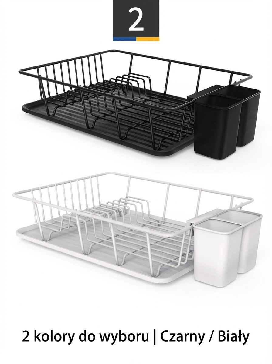 Kompaktowy stojak na naczynia do małej kuchni