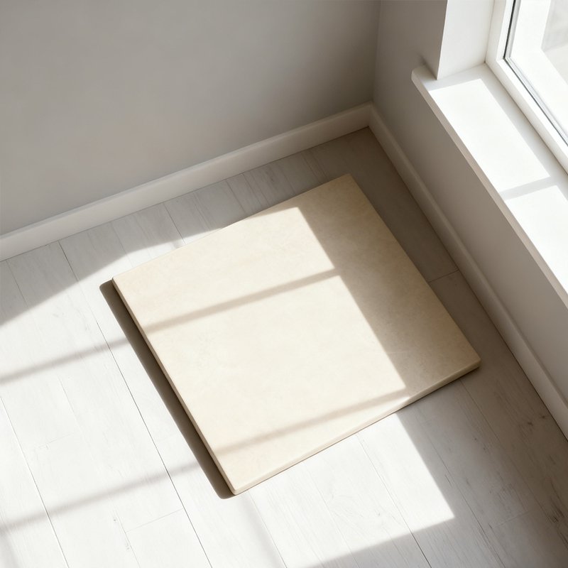 กระเบื้องปูพื้นสีขาวนวล 30 แผ่น