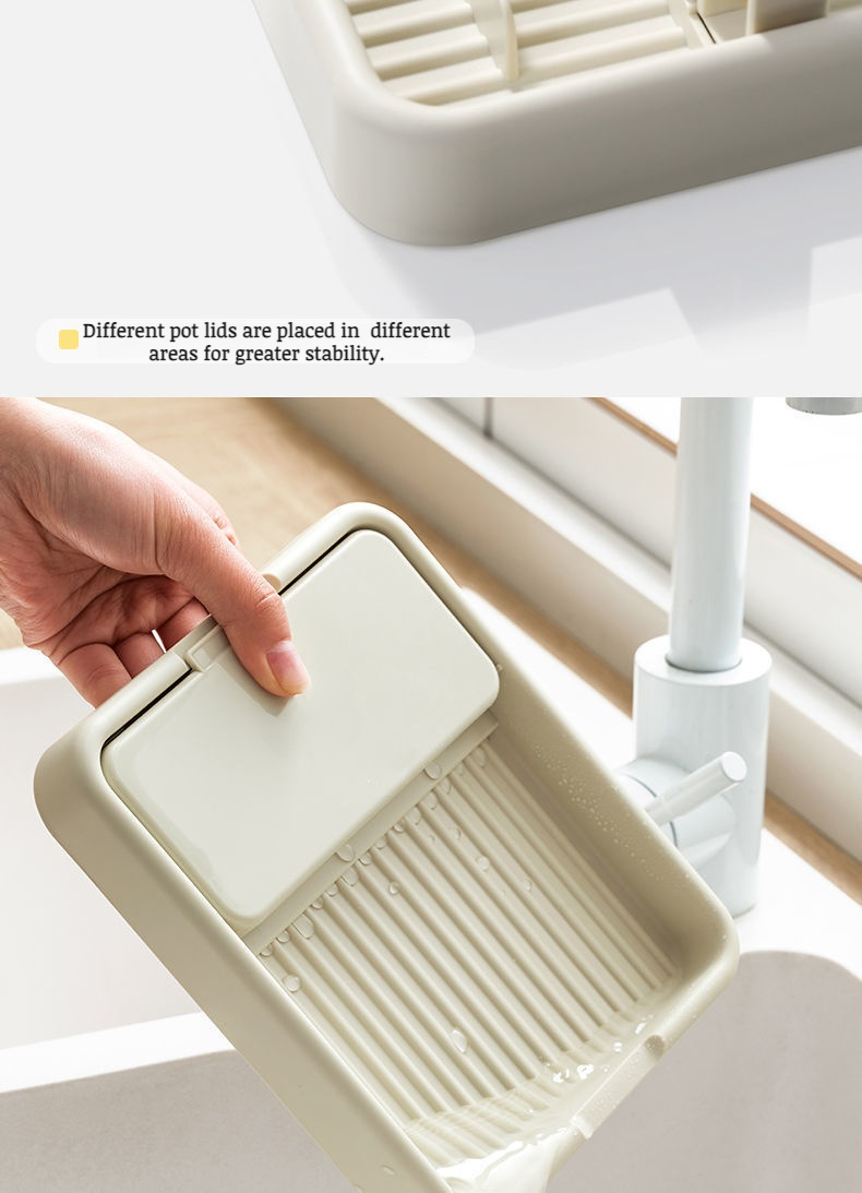 Adjustable foldable kitchen organizer with practical storage function