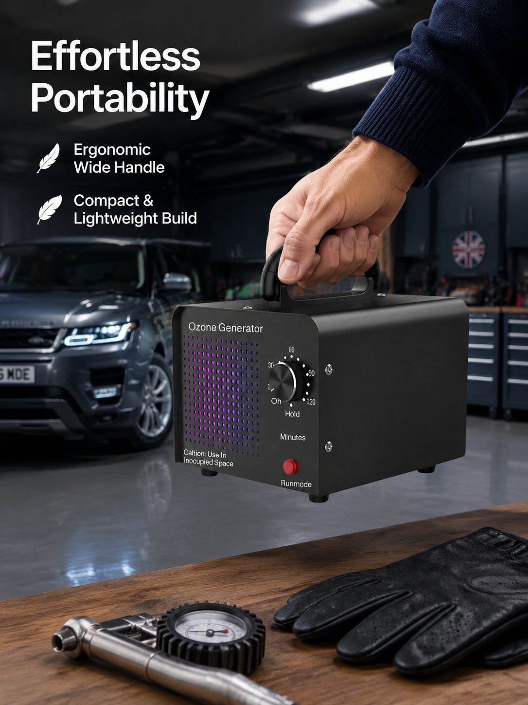 Ozone sterilizer for car interiors