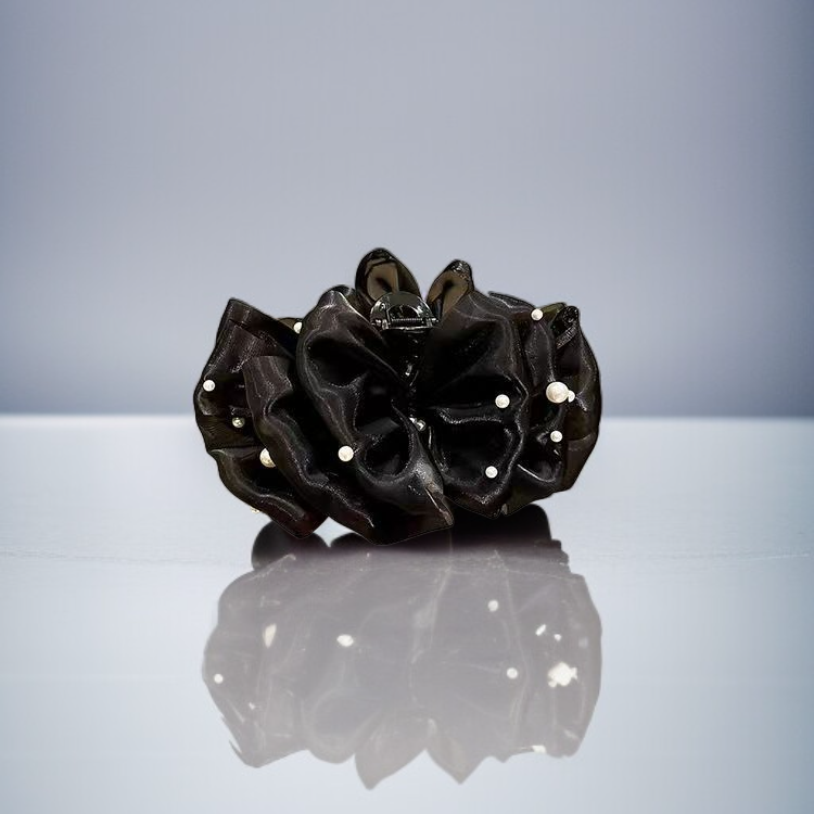 女性髮型配件泡泡網紗鯊魚夾