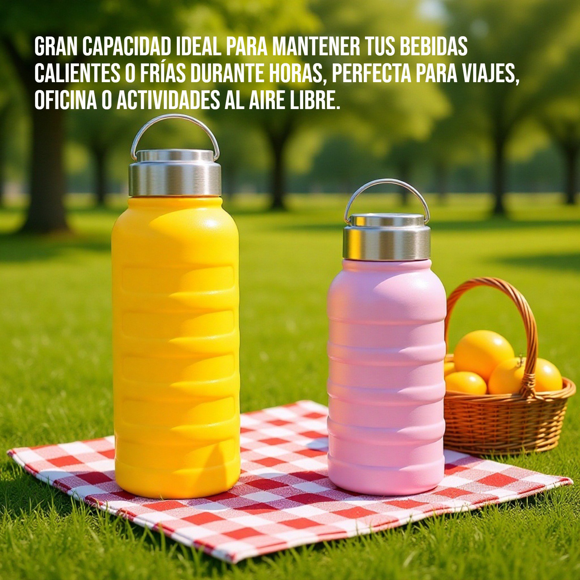 Taza térmica portátil de gran capacidad