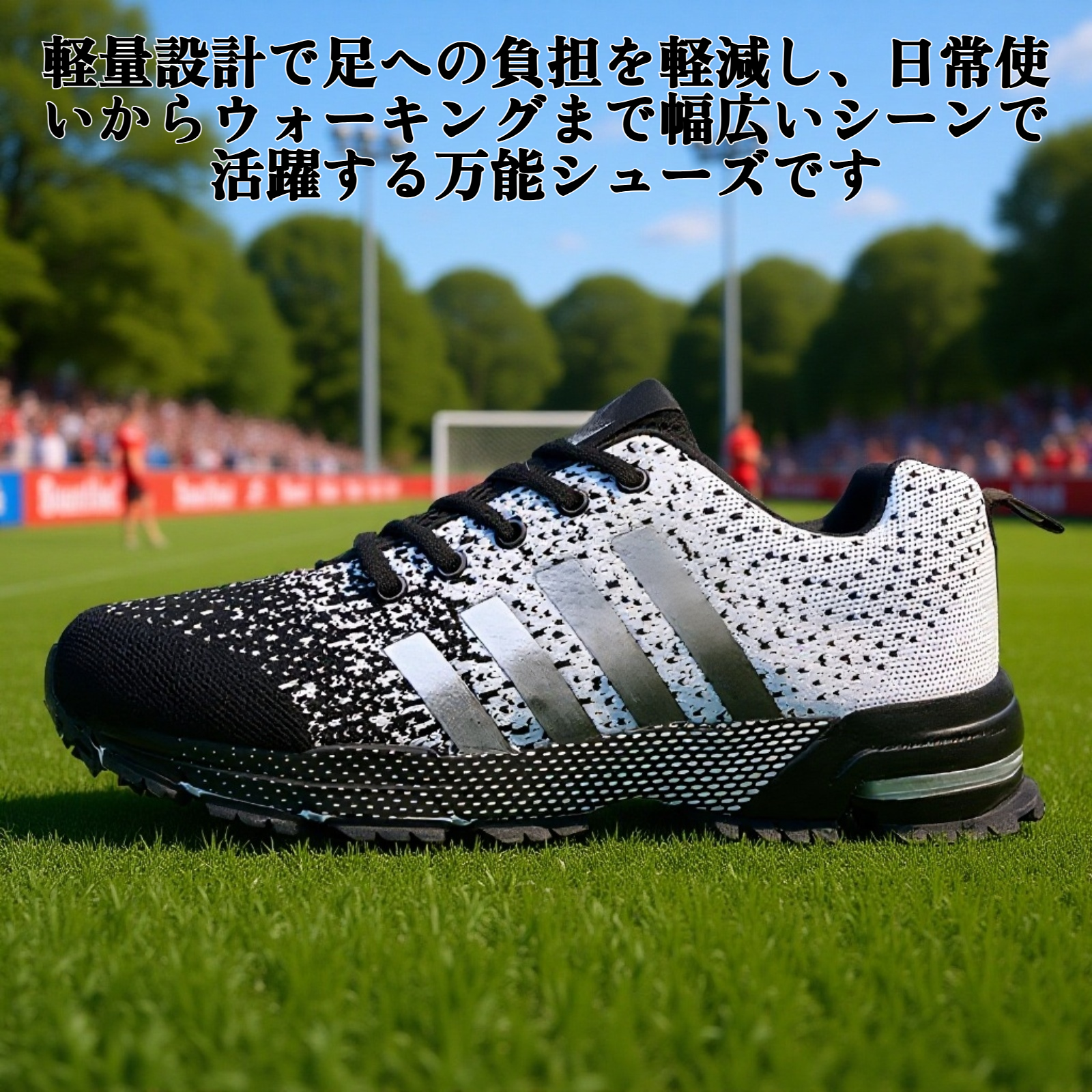 通気性のあるフライニットメッシュシューズ