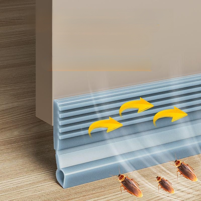 Door Bottom Sealing Strip, Soundproof and Windproof Adhesive, Waterproof and Cockroach-proof