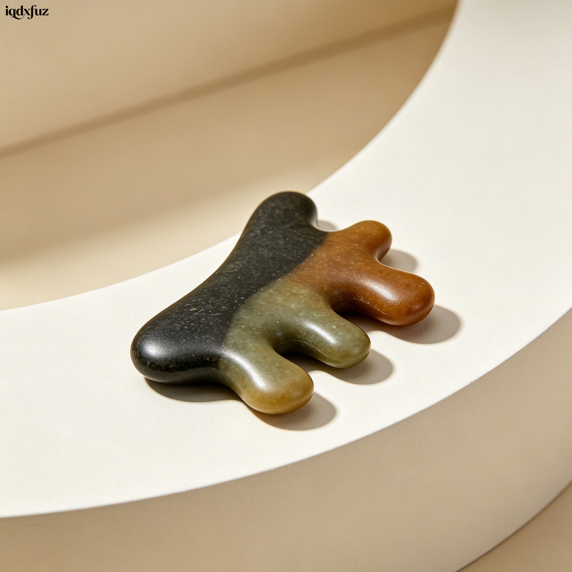 Set of 6 natural jade Gua Sha boards for facial massage
