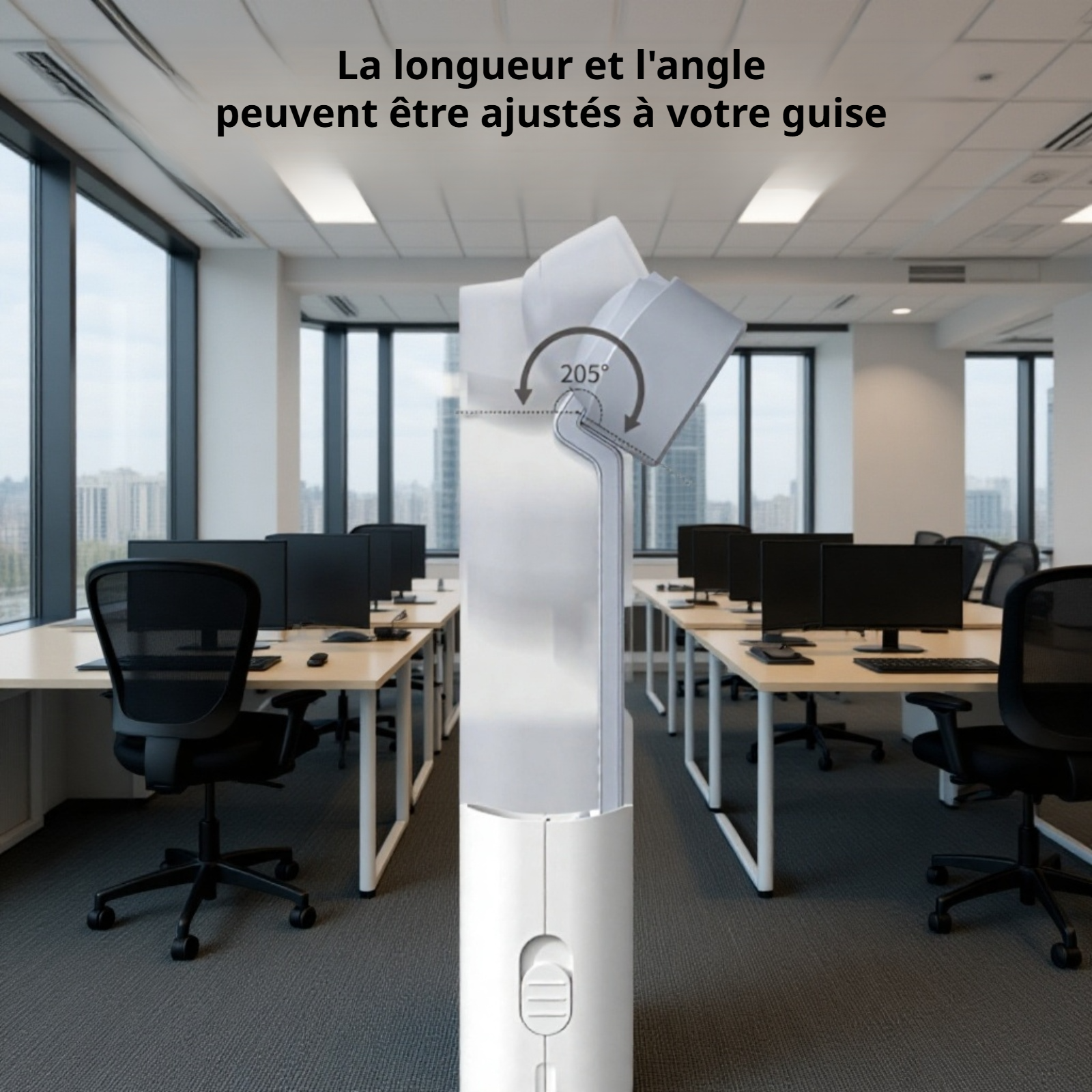 Vue rapprochée de la lampe de bureau protectrice pour les yeux