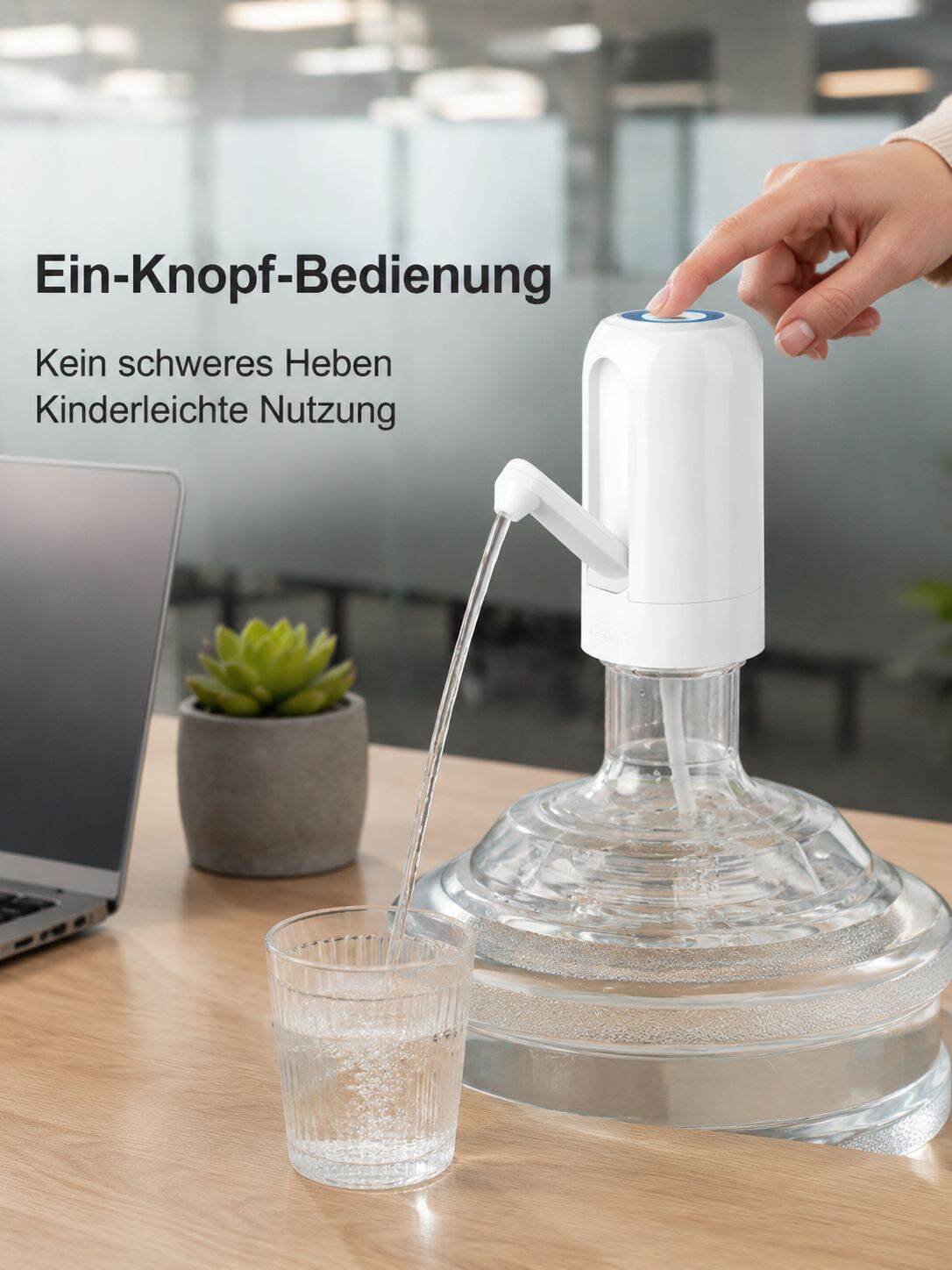 Faltbarer elektrischer Wasserspender für große Gallonenflaschen