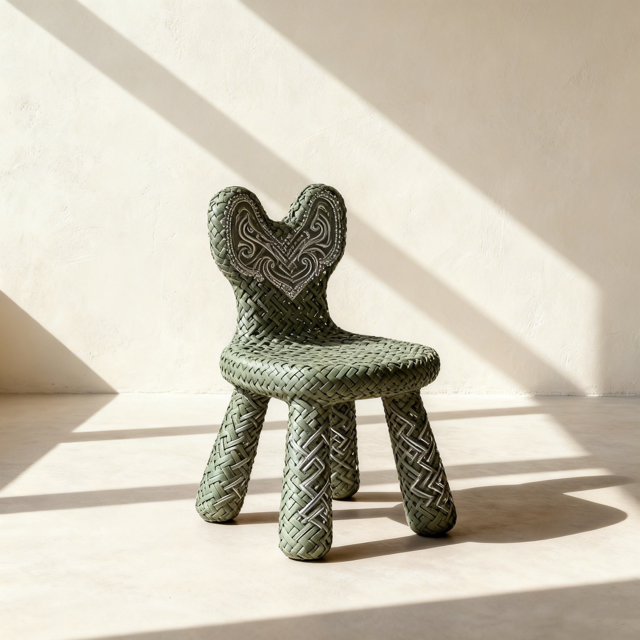  키즈 핸드메이드 짜임 의자