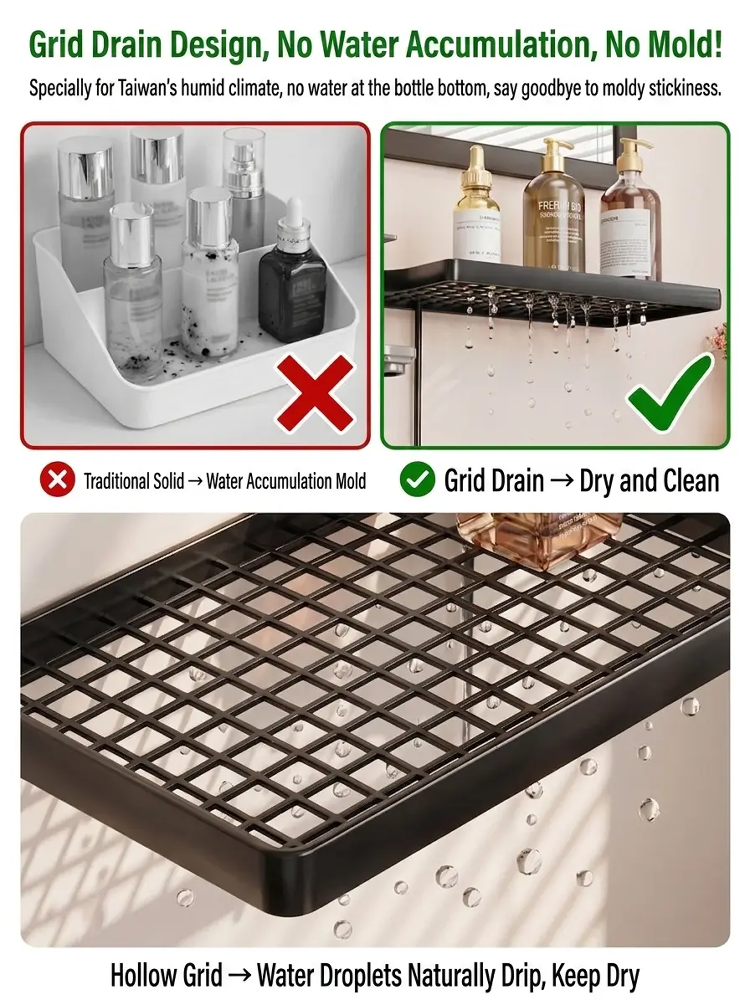 Light luxury minimalist washbasin storage rack