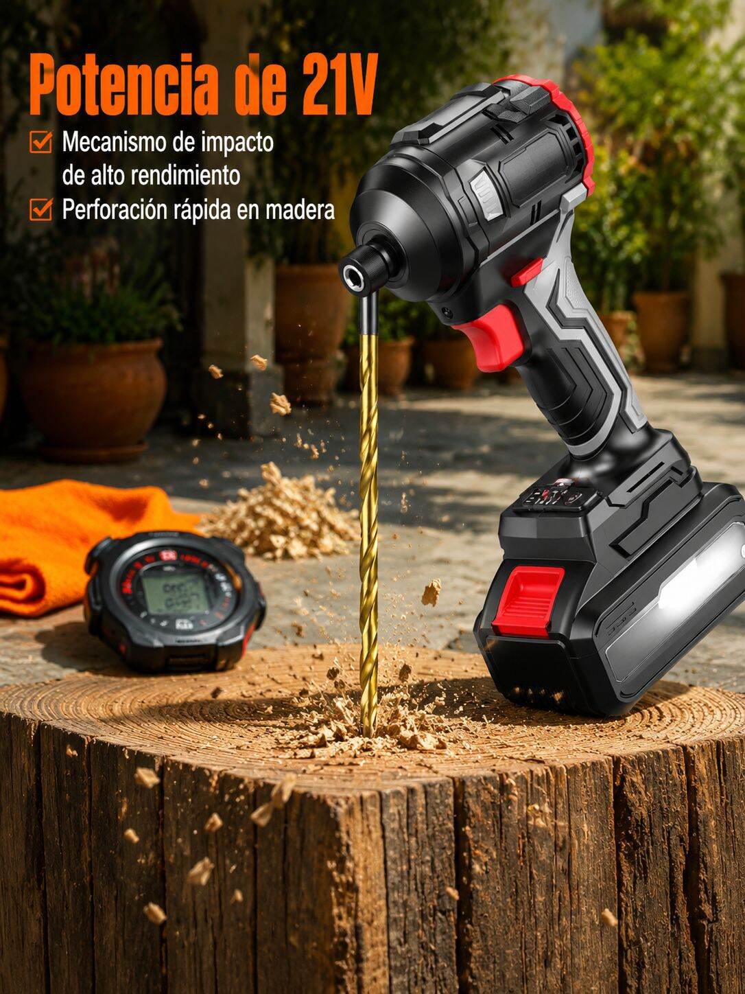 Kit de herramientas eléctricas completo con taladro