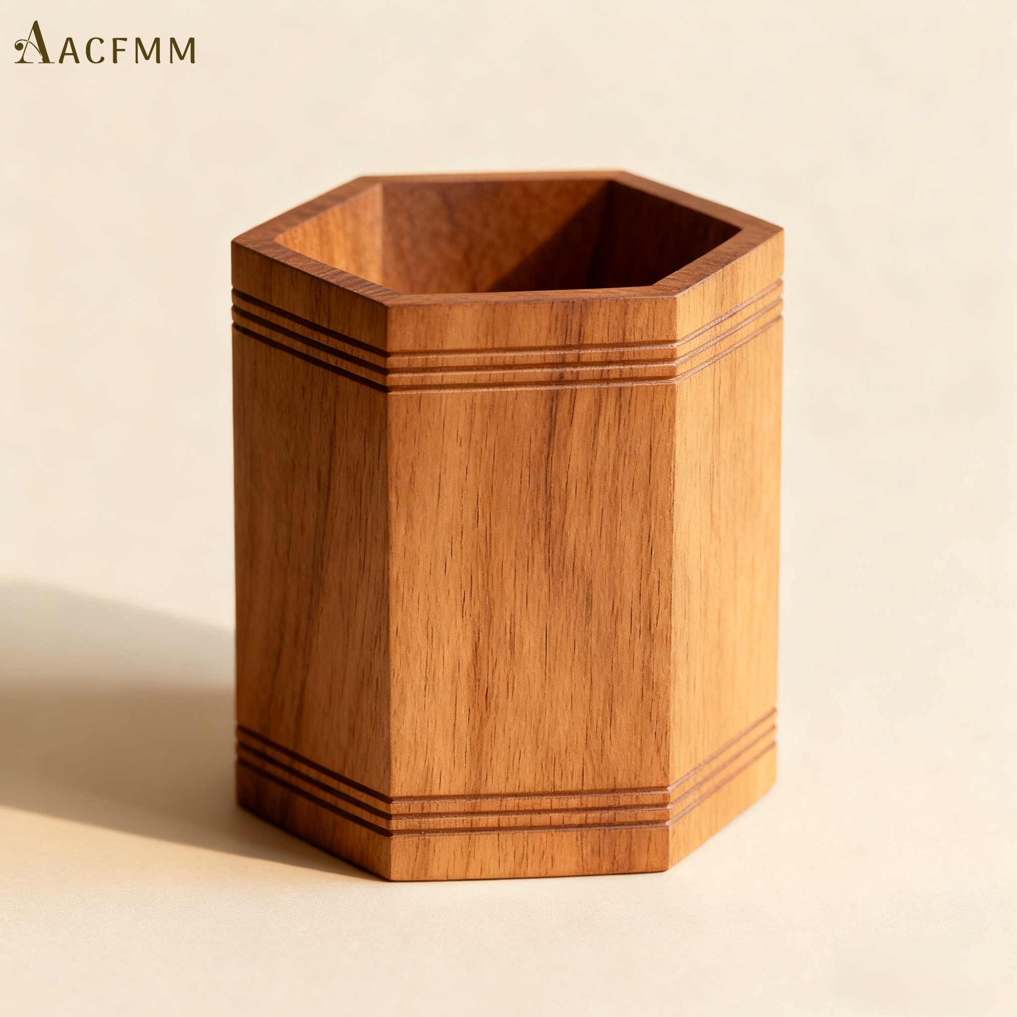 나무 육각형 펜홀더 (5개)