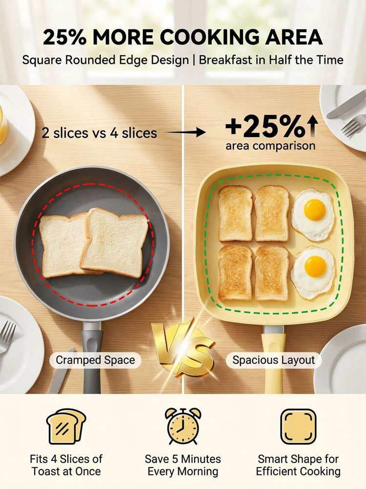 Lightweight Household Ceramic Non-Stick Pan
