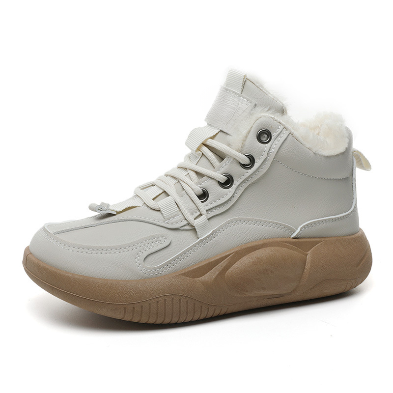 【가벼운 다리 만들기】리얼 가죽, 안감, 미끄럼 방지 키높이, 워머부츠굽