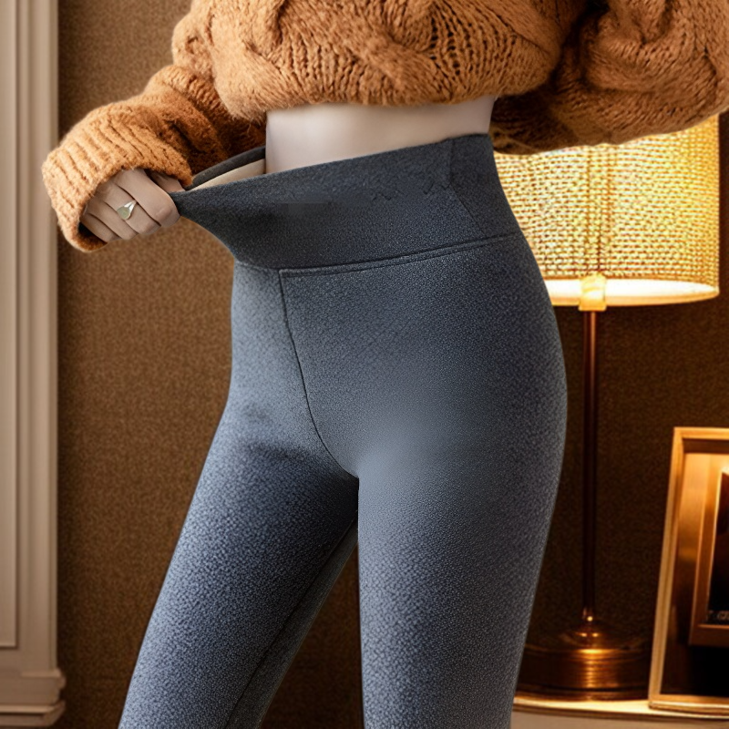 여성 겨울 하이웨스트 슬림핏 기모 팬츠 작은 발 팬츠 빅 사이즈 레깅스 여자