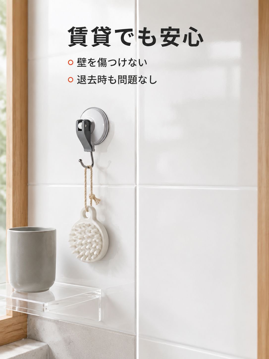 高品質強力ノーダメージ吸着フックの正面画像