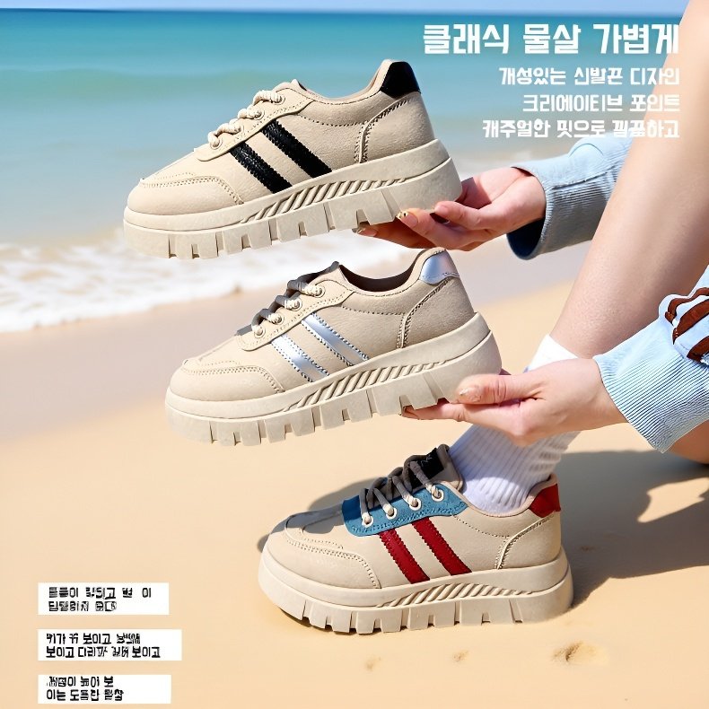두꺼운 밑창 키높이 운동화 캐주얼화