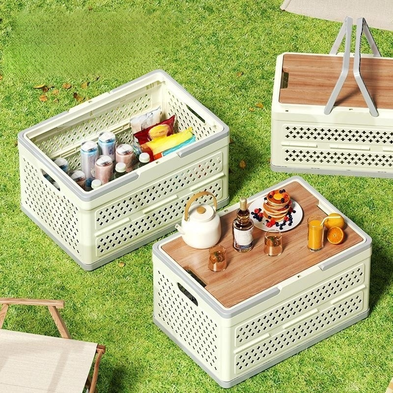 Multifunctional Outdoor Foldable Storage Basket Large Capacity Tote Picnic Box