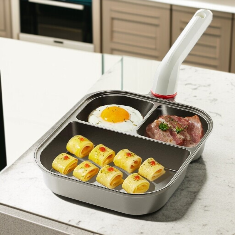 Multifunctional Titanium 3-in-1 Non-Stick Thickened Breakfast Pan