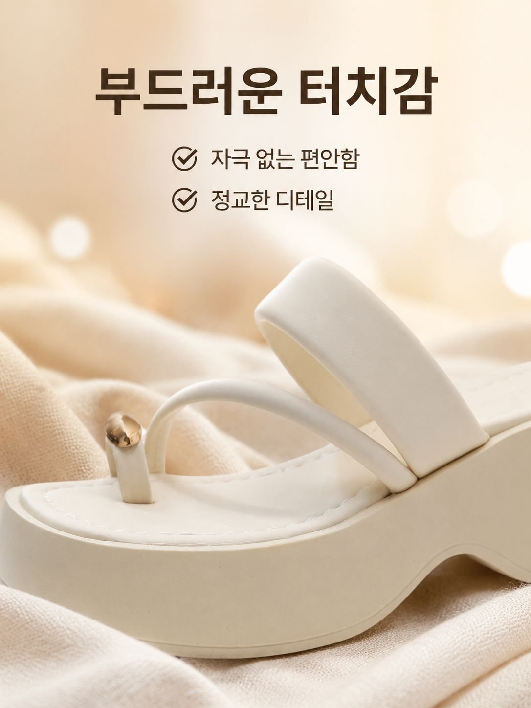 고급스러운 여성용 쪼리 슬리퍼
