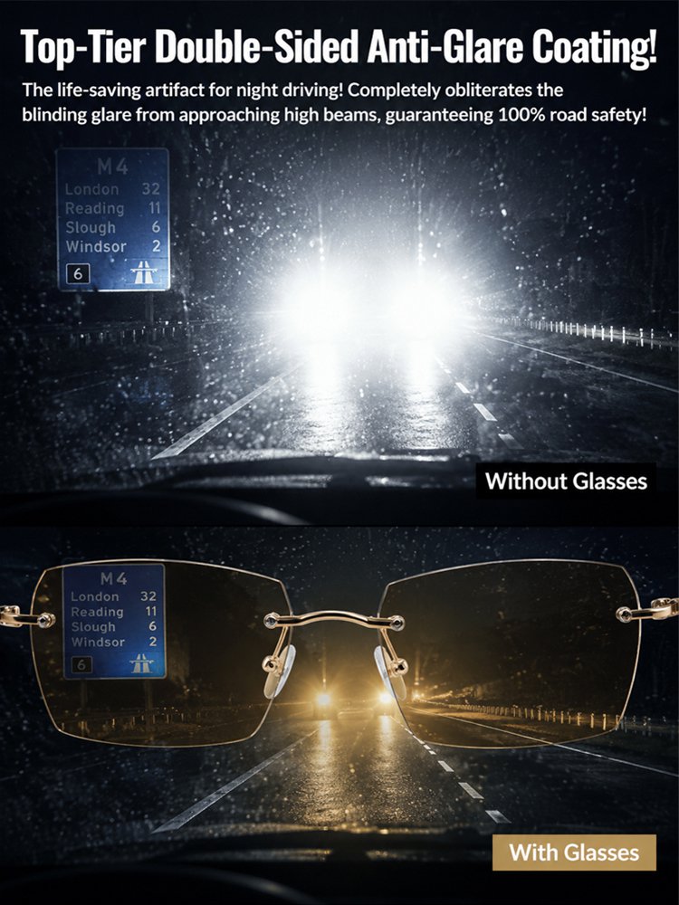 【All-day Wear Without Pressure】Intelligent Ultra-light Frameless Glasses