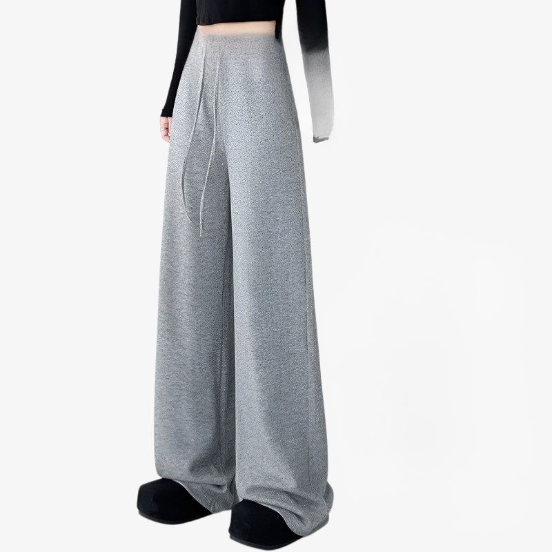 와이드 와이드 팬츠 여 쁘띠 소프트 하이웨스트 날씬해 보이는 팬츠 스커트 봄가을 드롭 와이드 팬츠