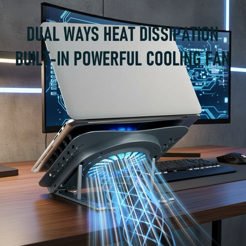 Quiet Laptop Cooling Stand with Silent Fan Technology